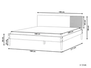 Bed Pine Wood FLAVIGNAC 180 x 200 cm (EU Super King) Light Brown_1118444