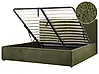Cama con almacenaje MOISSAC Bouclé Verde oscuro 180 x 200 cm
