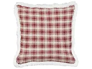 Lot de 2 coussins décoratifs BROOKIES 45 x 45 cm Rouge foncé Motif de Noël_1184000