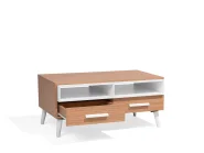 Coffee Table ALLOA with Storage Light Brown/ White_712996