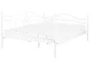 Bett mit Lattenrost Metall ANTLIA 140 x 200 cm Weiss_806592