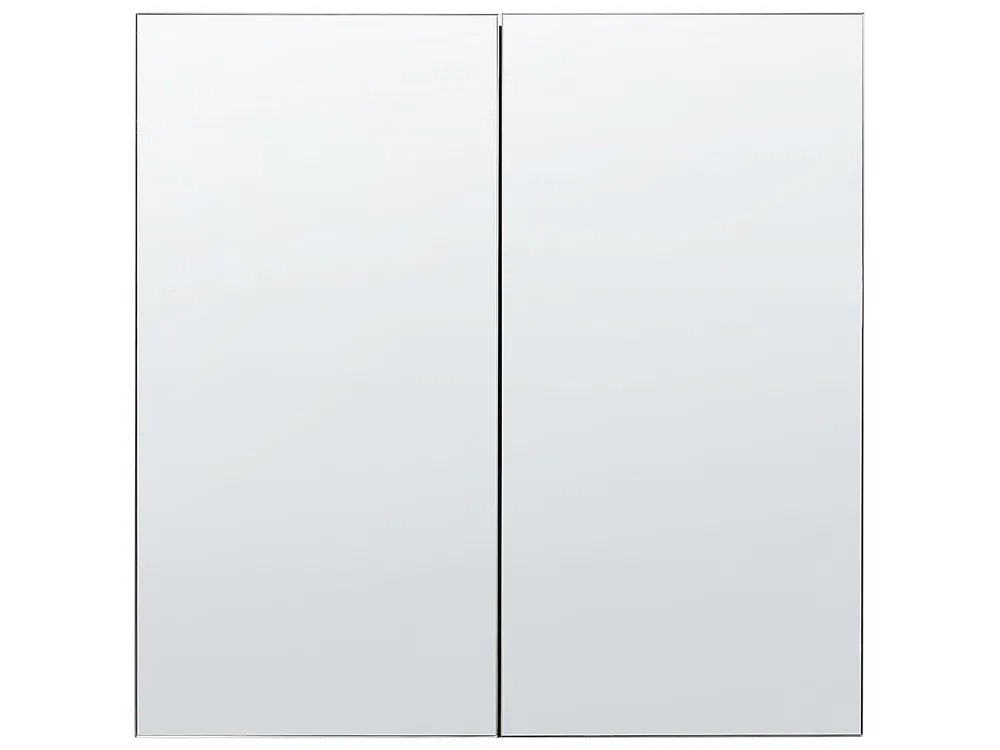 Szafka łazienkowa wisząca z lustrem NAVARRA 60 cm 60 cm Czarny_905857