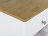 Bílý noční stolek s dřevěným topem WINGLAY_756327
