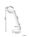 LED bordlampe med USB-port metall sølv CHAMAELEON_854113