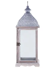 Lampion SAMAR 47 cm Drewno sosnowe Biały_817767