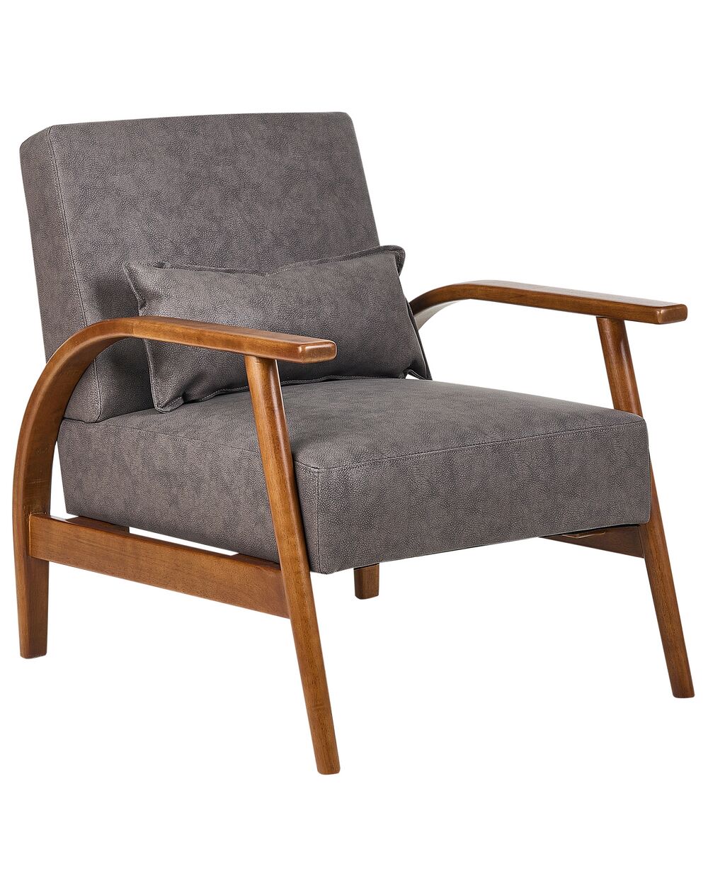 Armchair SKARA Faux Leather Dark Brown
