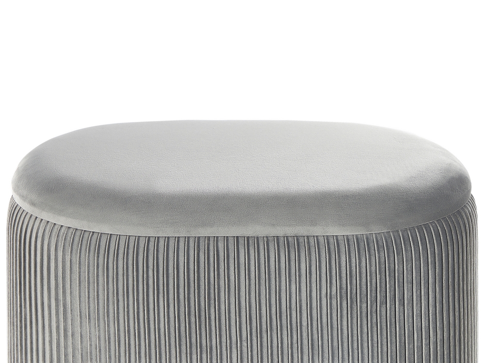Light gray velvet ottoman discount