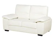 Living Room Set 5 Seater VOGAR Faux Leather Off-White_730454