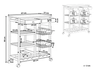 Kitchen Trolley MORINO Bamboo Wood Light Brown_797884