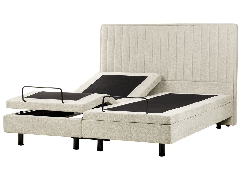 Adjustable Bed Fabric DUKE II 180 x 200 cm (EU Super King) Beige