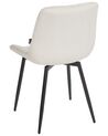 Lot de 2 chaises de salle à manger en velours beige clair DUBROVNIK_928983