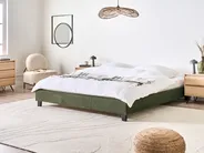Bed without Headboard Boucle ROANNE 180 x 200 cm (EU Super King) Dark Green_992196