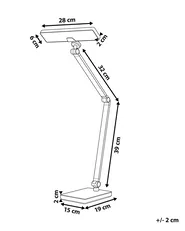 Lampada da scrivania a LED LACERTA con Caricatore wireless Metallo Argento_855142