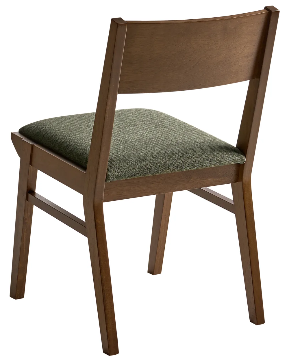 Set of 2 Dining Chairs ENOLA Wood Dark Green/ Brown_1065854