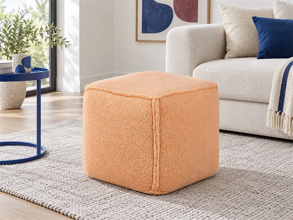 Pouffe ALIPUR Boucle Orange_1183911