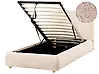 Ottoman Bed BLAGNAC Boucle Light Beige 90 x 200 cm (EU Single)