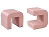 Set of 2 Side Tables MOZIA Pink