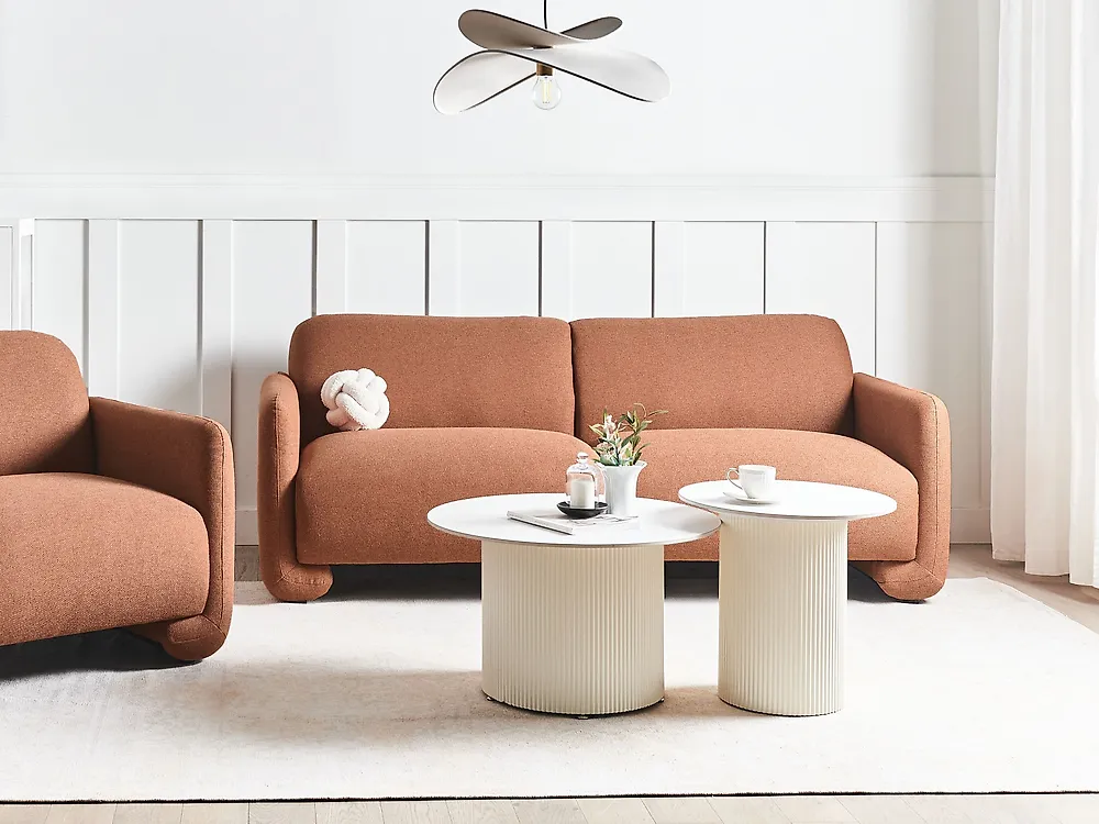 Sofa 3-Sitzer SALAND Stoff Goldbraun_1172749