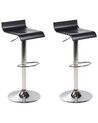 Sada 2 nastavitelných barových židlí černé VALENCIA_701396