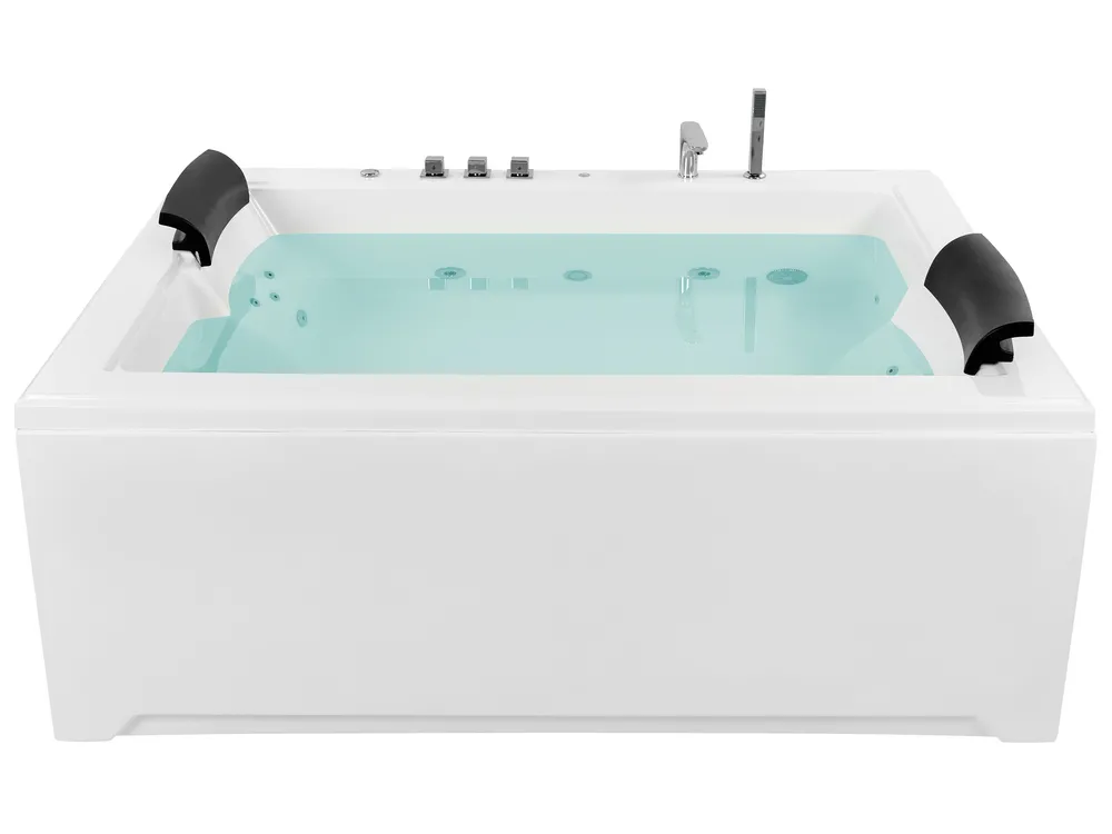Corner Hot Tub with LED SALAMANCA 1830 x 1420 mm White_919438