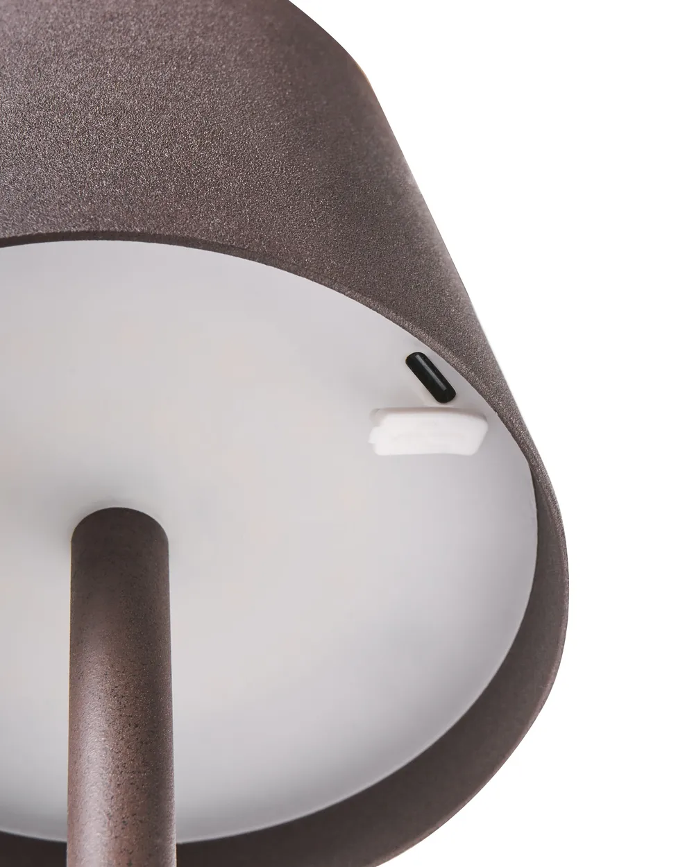 Wireless LED Table Lamp BACEIRO with Dimmer Metal Brown_1041976