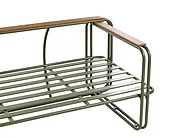 Garden Lounge Set with Table and Ottoman 3 Seater CAMEROTA  Metal Green_1156974