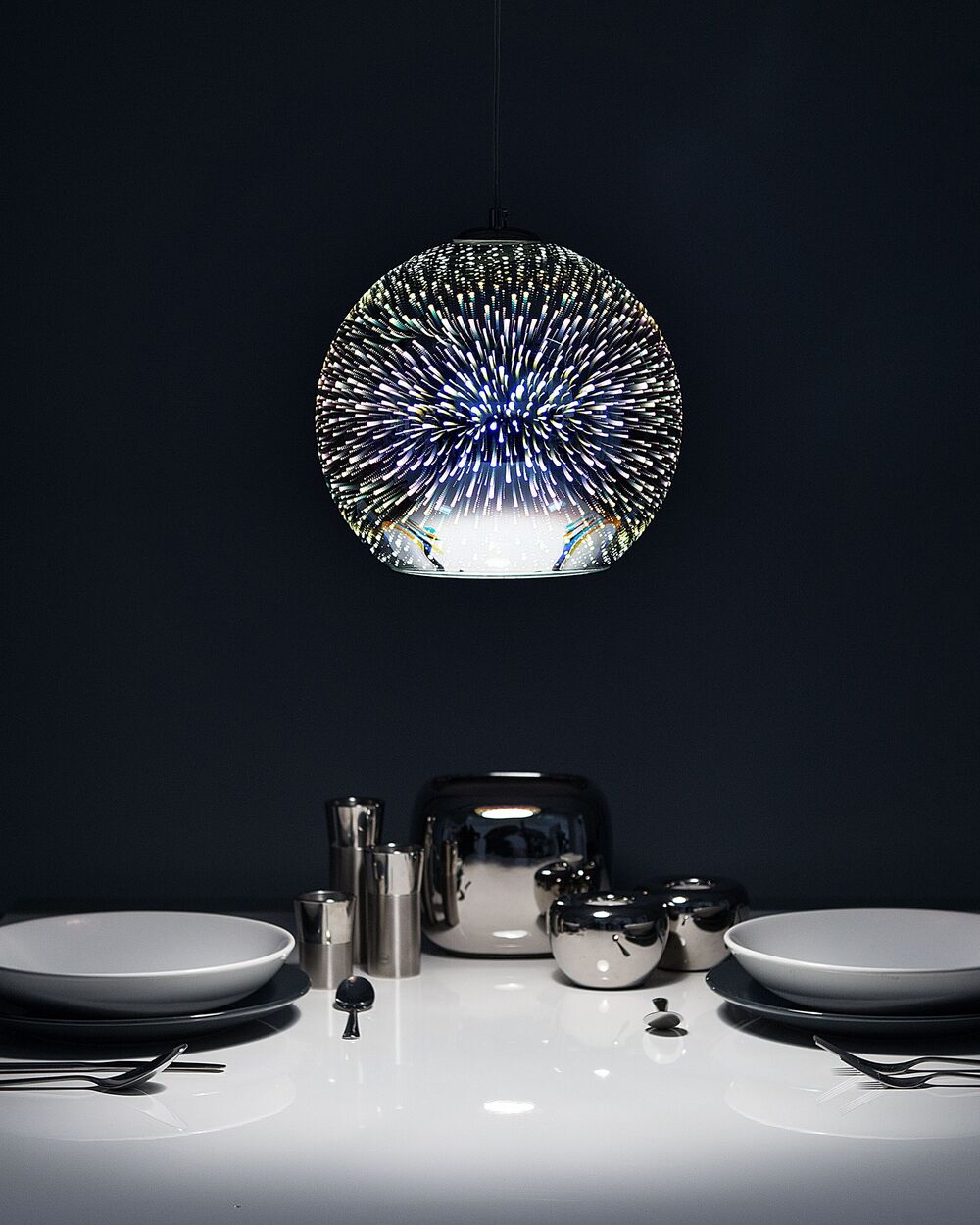 Pendant Lamp SESSERA Glass Silver