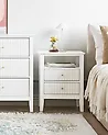 2 Drawer Bedside Table ASSISI White