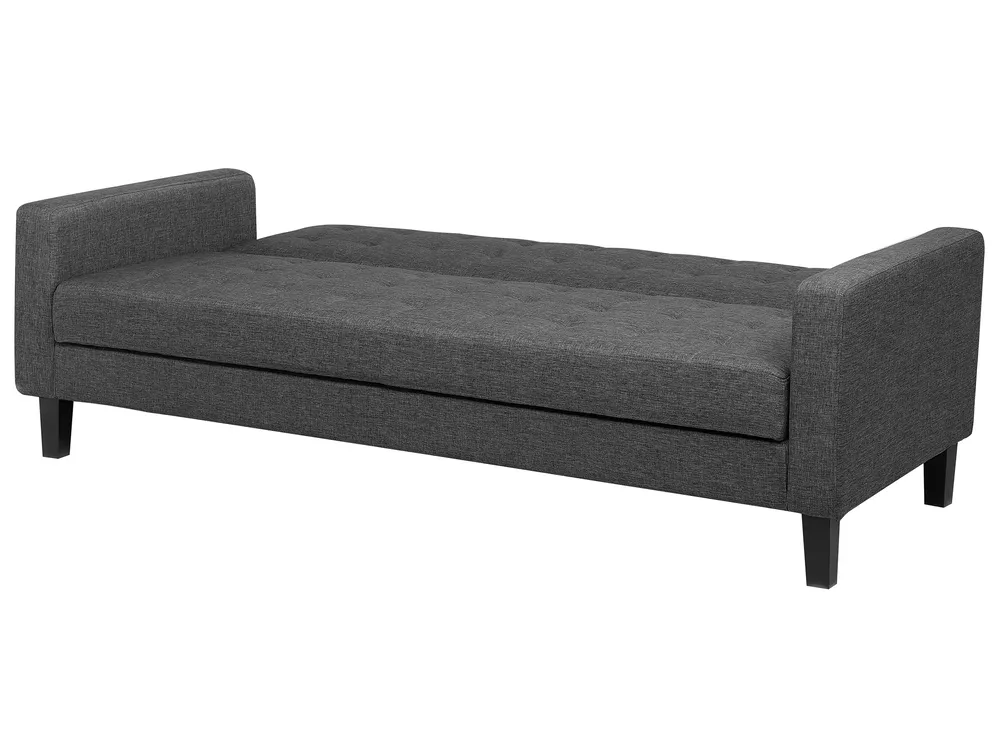 Sofa Bed 3 Seater VEHKOO Fabric Dark Grey_719301