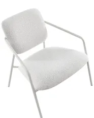 Set of 2 Armchairs LOA Fabric Off-White_1012536