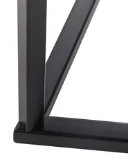 Console Table PERRIN Tempered Glass Marble/ Black_823486