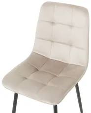 Set di 4 sedie da pranzo POWELL Velluto Beige_1100219