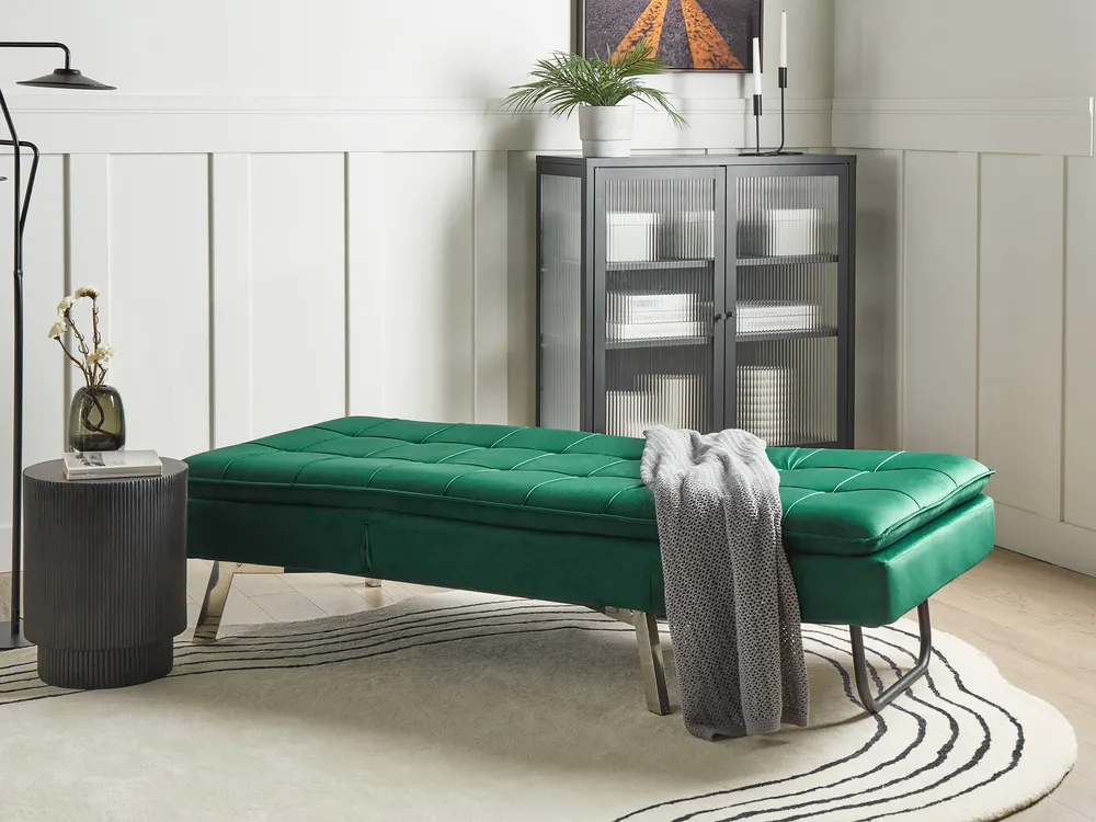 Chaise Longue LOIRET Velvet Emerald Green_962360