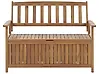 Banco de jardín SOVANA 120 cm con almacenaje Madera de acacia Marrón