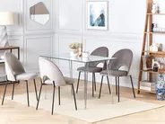 Tavolo da pranzo WINSTON Argento 120 cm 70 cm Vetro temperato_821727