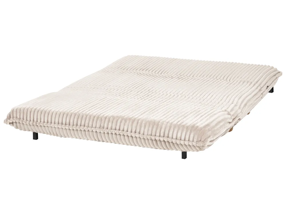 Sofa Bed 2 Seater ABISKO Corduroy Off-White_1031064