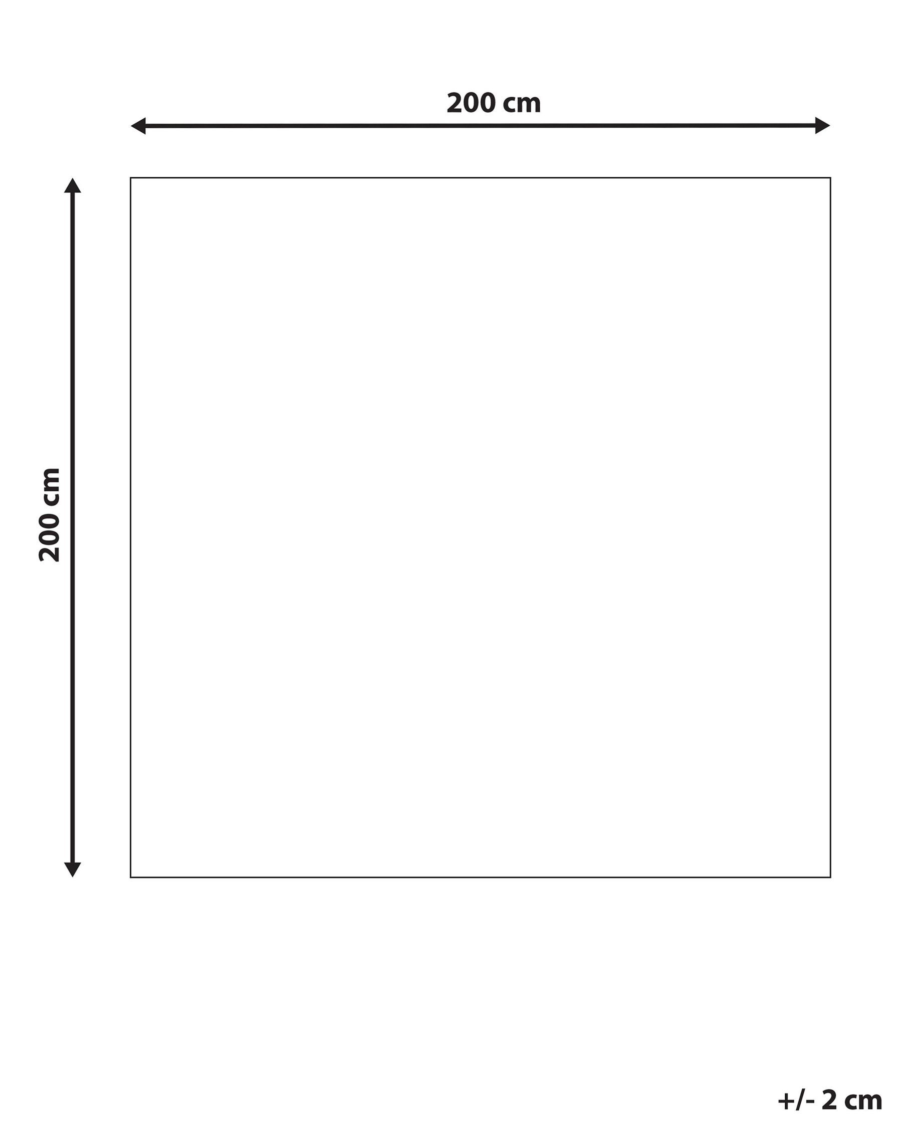 Wool Area Rug 200 x 200 cm Orange and Beige ADILCEVAZ_836536 Wool Area Rug 200 x 200 cm Orange and Beige ADILCEVAZ_836536