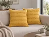 Set of 2 Decorative Cushions AGASTACHE 45 x 45 cm Yellow Geometric Pattern