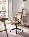 Office Chair CAROGA Velvet Beige