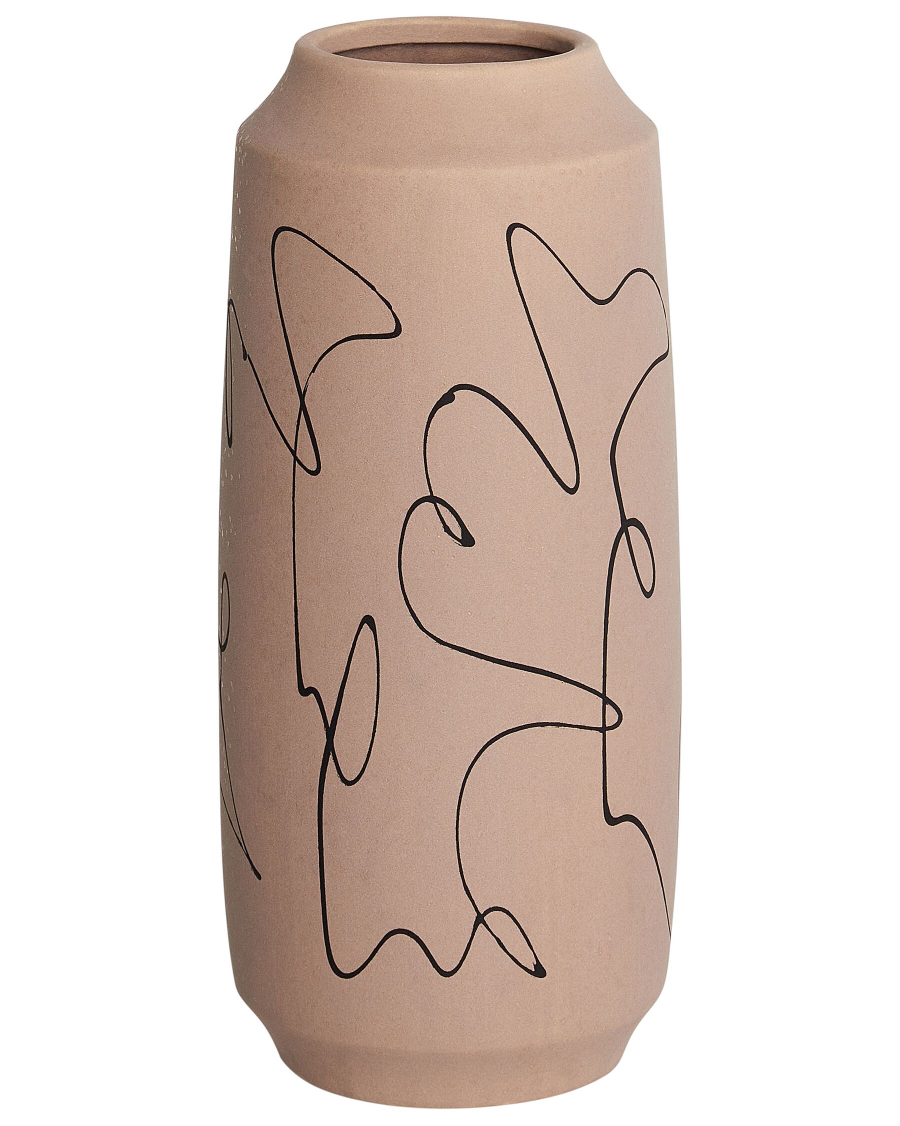 Blumenvase Steinzeug Beige 33 cm SUNFISH_935166