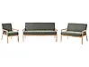 Living Room Set 6 Seater ESRUM Fabric Light Brown/ Green