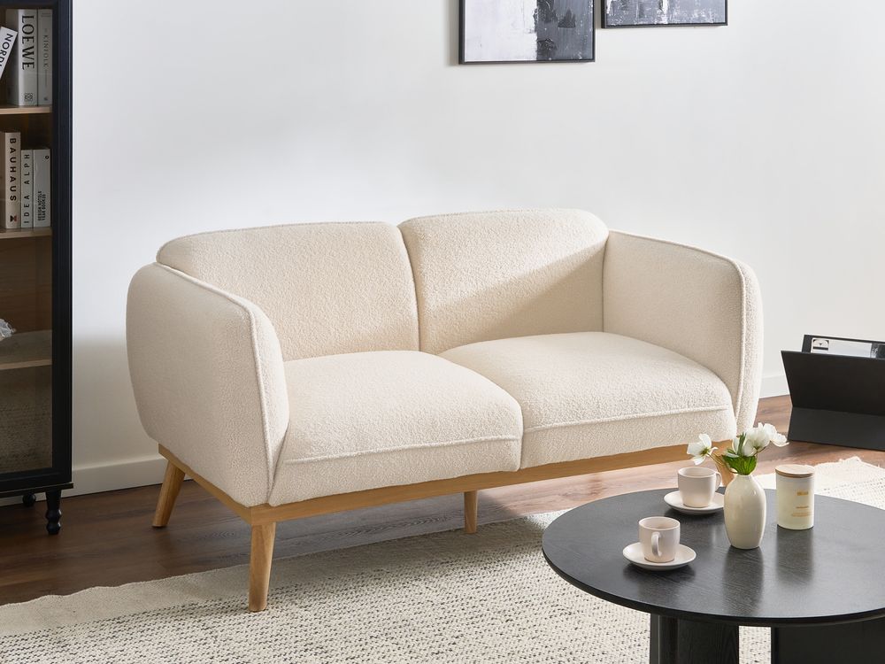 Sofa 2 Seater LJUNG Boucle Light Beige