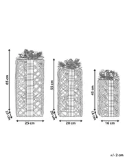 Set of 3 Christmas Decorations LED KAUSALA 65/55/45 cm Christmas Gifts Brown_1179625