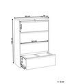 Armoire de rangement à 4 tiroirs en métal blanc HALITE_929550