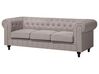 Right Hand Fabric Corner Sofa Beige CHESTERFIELD_708924