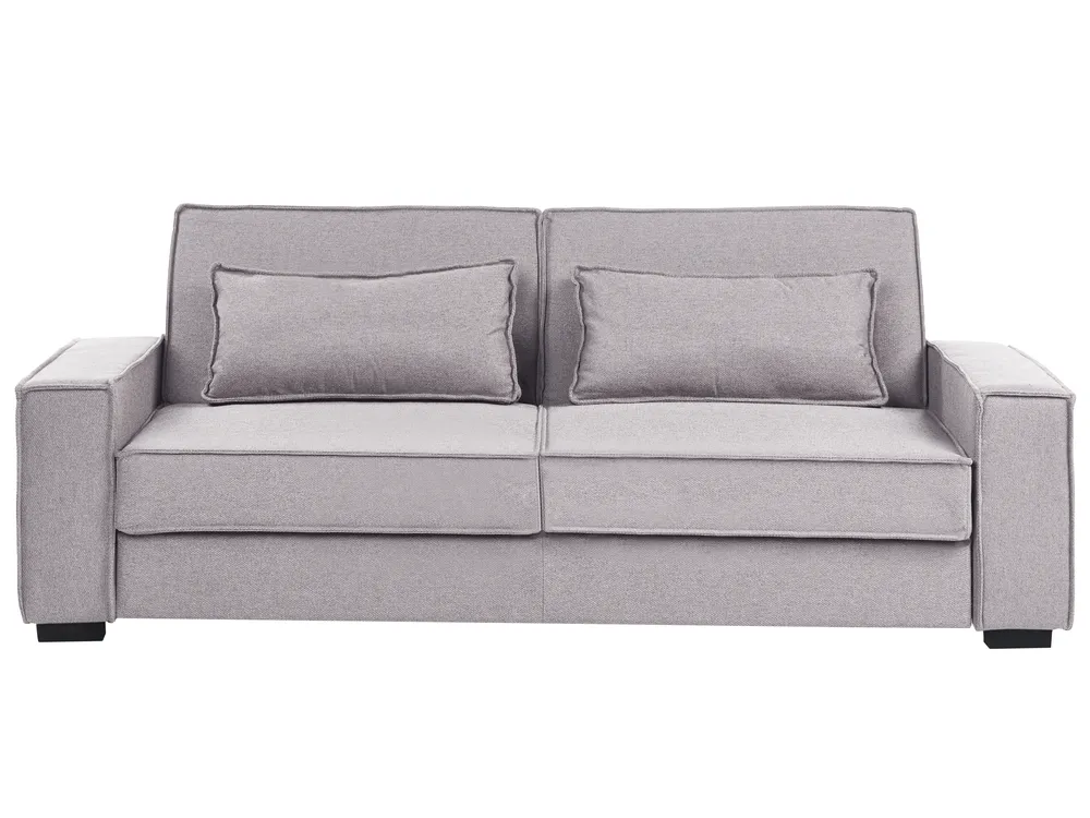 Sofa Bed 3 Seater AROLE Fabric Grey | Beliani.pl