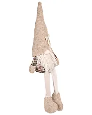 Kétdarabos karácsonyi dekoráció szett ILOMANTSI 35/38 cm Gnóm Bézs_1174059