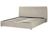 Bed met ottomaan fluweel taupe 180 x 200 cm LAVAUR_870921