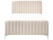 Bed Velvet LUNAN 120 x 200 cm (EU Small Double) Light Beige_1025676