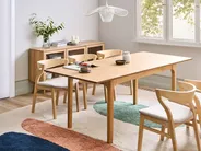 Extending Dining Table DELMAS Light Ash Wood 160/200 cm 90 cm_992919